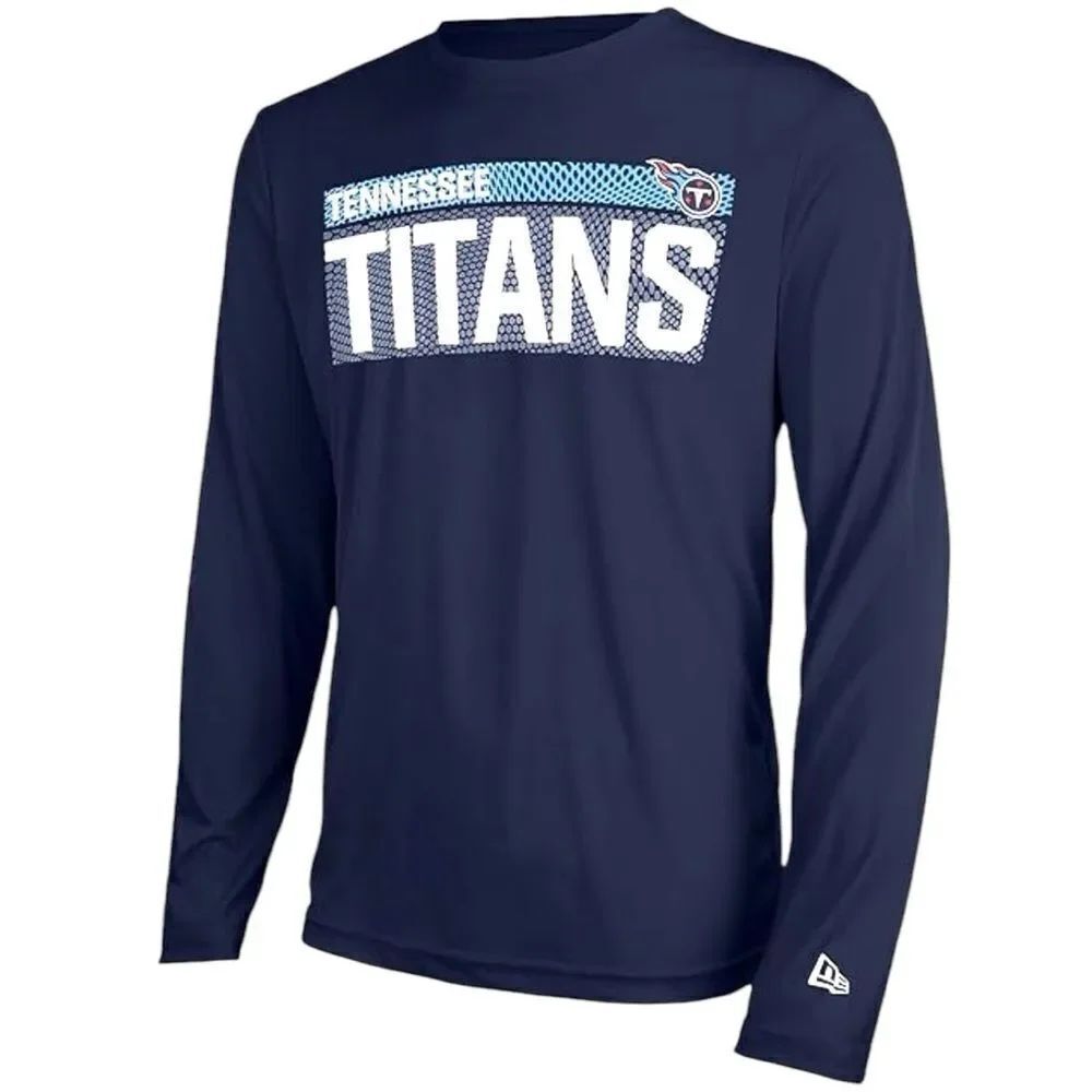 New Era Tennessee Titans Pullover Long Sleeve Stretch Crewneck Shirt Sz Large
